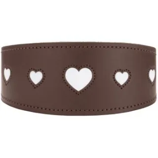 Hunter Windhundhalsband love braun M