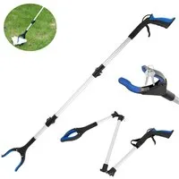 BlingBin Greifzange Greifzange für Senioren Aluminium Faltbare Greifer mit Magnetspitzen, 1er Set 1-tlg., 1pcs, Langer Greifarm für die Müllabfuhr, Abfallsammlung