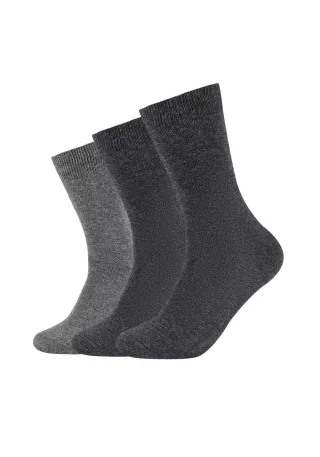 s.Oliver Red Label - Basic Socken im 3er-Pack mit elastischem Bund grau - Gr. - 46