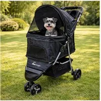 HTI-Living Tiertransporttasche Pet Buggy für Hunde und Katzen faltbar mit Stauraum