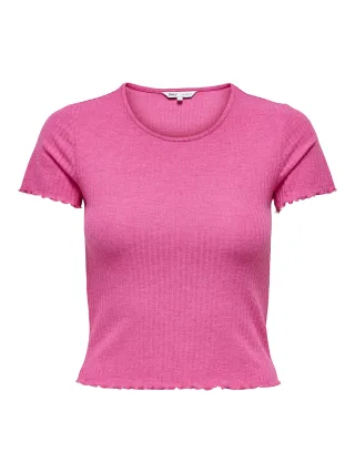 ONLY - ONLEMMA S/S SHORT TOP NOOS JRS Fuchsia Purple - Gr. - S