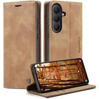 CaseMe Handyhülle Premium Hülle für Samsung Klapphülle Samsung S26-Hellbraun