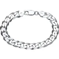 JEWLIX Panzerarmband JEWLIX, Herren Panzerkette Armband 925 Sterling Silber 9mm Breit 19cm
