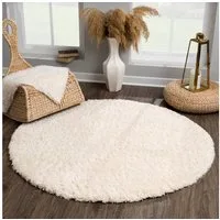 Sanat Hochflor-Teppich Porto, rund, Höhe: 45 mm, Wohnzimmer, Langflor, Shaggy Teppich