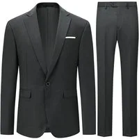 Allthemen Anzug (2 tlg) Slim Fit Ein Knopf Herrenanzug im eleganten Look