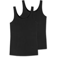 uncover by SCHIESSER Trägertop Uncover Cotton (2er Pack) tiefer Rundhalsausschnitt, breite Träger, elastisch, weich