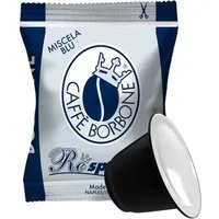 Caffè Borbone Kaffee Caffè Borbone Respresso, Blaue Kaffeemischung - 50 Kapseln, 1 x 5 g, 50 St. (50x5g, Kompatibel mit Nespresso®* Haushalts-Espressomaschinen)