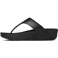 Fitflop LULU LEATHER TOEPOST Dianette Zehentrenner, Pool Slides, Pantolette, Badeschuh mit Keilabsatz