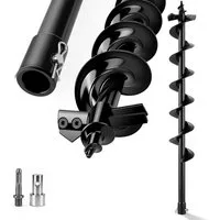XERSEK Erdbohrer 80cm Pflanzbohrer mit Grabzähnen für Bohrgerät, Ø8-30cm, Gartenbohrer, (Brunnenbohrer mit SDS-Plus Adapter, Wolframstahl-Bohrer, HRC 70–81), Spiralbohrer für Erdbohrgerät Bohrhämmer in Gartenarbeiten Bauarbeiten