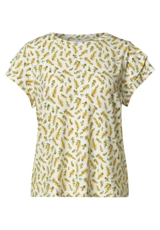 Street One - Shirt mit Volantärmeln weiß - Gr. - 40