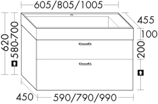 Burgbad Mi-WT+WTU Sys30 PG1 Aqua Eiche Dekor Urban/Alpinweiss, SHMX061F6318C0001 SHMX061F6318C0001