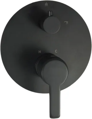 Neuesbad 200 black Wanne/Brausearmatur, mit Umsteller Unterputz, schwarz matt NB1DEBQAN44P1