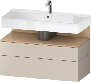 Duravit Qatego Waschtischunterbau wandhängend Taupe Supermatt 990x470x590 mm - QA4395030830010 QA4395030830010