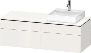 Duravit L-Cube Konsolenwaschtischunterbau wandhängend Weiß Hochglanz 1420x550x482 mm - LC4870R858500 LC4870R85850000