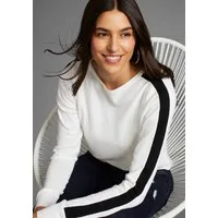 Laura Scott Strickpullover mit farblich abgesetzten Kontraststreifen