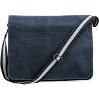 Quadra Messenger Bag Umhängetasche Schultertasche, Beschläge mit Antik-Messingeffekt