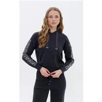 Passioni Kapuzenpullover mit Leo-Strass