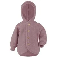 Engel Naturkleidung Walkjacke (1-St) Baby Fleece Jacke mit Kapuze aus Bio Schurwolle