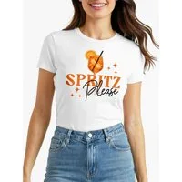 MoonWorks Print-Shirt Damen T-Shirt Spruch - Spritz Mädels - Kostümidee Mädelsabend JGA mit Print