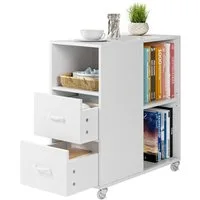 HOMECHO Rollwagen, Aktenschrank mit Schubladen Büroschrank auf Rollen
