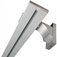 Bestlivings Gardinenschiene, 1-läufig, Fixmaß, versschraubt, Aluminium, verschraubte Aluminium Schiene (7mm), Längen bis 480cm, (4x120cm)