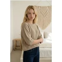 Zuckerwatte 3/4 Arm-Pullover 25462 Rippstrick, aus weicher Baumwollmischung