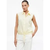 s.Oliver Blusentop Bluse Ärmellose Popeline-Bluse mit regulierbarem Saum