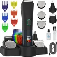 ibettertec Haarschneider Haarschneidemaschine Set Profi Haarschneider Herren, 5 in 1 Präzisionstrimmer Barttrimmer,Bartschneider Rasierer Herren, T-förmiger Trimmer Nasenhaartrimmer Körperhaartrimmer