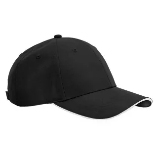 Beechfield - "Team Sports-Tech" Kappe (Schwarz/Weiß)