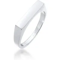 Elli Siegelring Siegelring Rechteck Pinky Ring 925 Silber