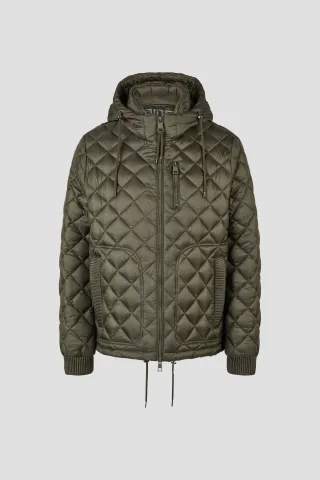 Barbara Lebek - Sandwich-Steppjacke mit Kapuze olive - Gr. - 40