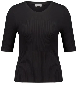 GERRY WEBER Collection - Pullover mit Halbarm schwarz - Gr. - 44