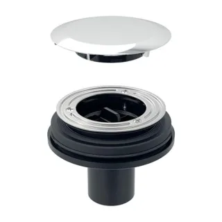 Geberit d90 Duschwannenablauf 150592211 für stockwerksdurchdringende Installation, ohne Geruchsverschluss, DN 50, Ø 50 mm