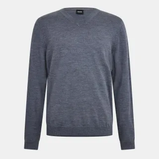 Boss - "Batisse" Pullover Top V-Ausschnitt für Herren (Mittelgrau)