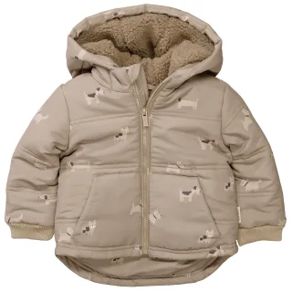 STACCATO - Kn.-Jacke taupe aop - Gr. - 86