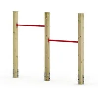 Wickey Turnreck FIT Tumble 302 - Doppel-Turnreck mit Reckstangen für den Garten, (Unterschiedlich montierbare Höhen (90 - 140 cm) – mitwachsend nutzbar, - Komplettset Inkl. Schrauben & Befestigungsmaterial), mitwachsend, extrem witterungsbeständig, 1