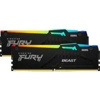 DIMM 16 GB DDR5-5600 (2x 8 GB) Dual-Kit, Arbeitsspeicher schwarz, KF556C40BBAK2-16, FURY Beast RGB, INTEL XMP