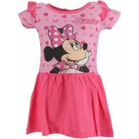 Disney Minnie Mouse Midikleid Kinderkleid Pink Mädchen Kleid aus Baumwolle