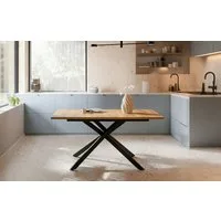 B&D home Esstisch LARS, Metallgestell schwarz oder weiß, ausziehbar 120-160cm, 4-6 Personen