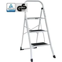TRUTZHOLM Klapptritt Trittleiter 3-stufig klappbar TÜV/GS 150 kg Trittflächen Klapptritt, Anti-Rutsch
