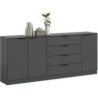Home affaire Sideboard SKARDE, Breite 185 cm, 4 Schubkästen, 3 Türen, viel Stauraum (in verschiedenen Farben und Breiten erhältlich, individuell einsetzbar), Kommode, Anrichte, Schubkastenkommode, Schuhschrank, Schrank