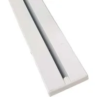 Bestlivings Gardinenschiene, 1-läufig, Fixmaß, verschraubt, Flache Aluminium Schiene (7mm), Längen bis 480cm, (4x120cm)