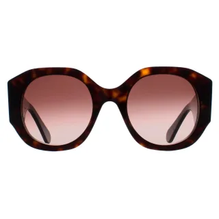 Chloe Rund Damen Dunkel Havanna Braun Farbverlauf CH0234S