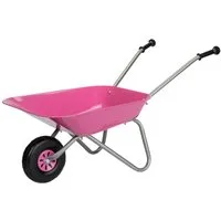 rolly toys® Schubkarre rollyMetallschubkarre, silber/pink, für Kinder, Made in Europe