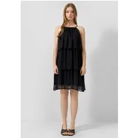 QS Minikleid Kleid Knielanges Chiffonkleid mit Volants