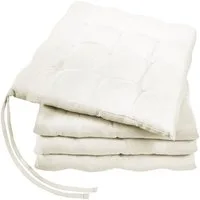 GREEN MARK Textilien Sitzkissen 4er-Set Stuhlkissen 40x40cm, Indoor und Outdoor, weich gefüllt