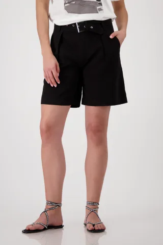 monari - Shorts mit Stoffgürtel schwarz - Gr. - 42