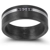 Kingka Partnerring Carbon, mit Zirkonia (synth)