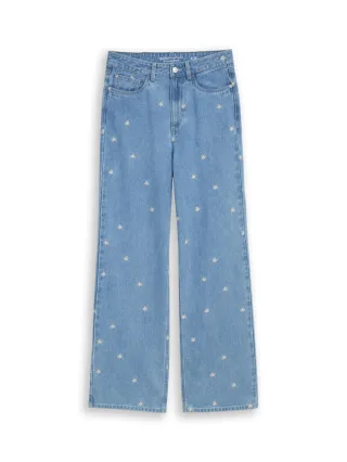 TOM TAILOR Denim - Jeans mit Allover-Stickerei blau - Gr. - 30