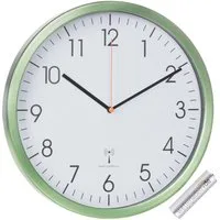 TFA Dostmann Funkwanduhr TFA 60.3517 mit mattem Alurahmen und leisem Sweep-Uhrwerk